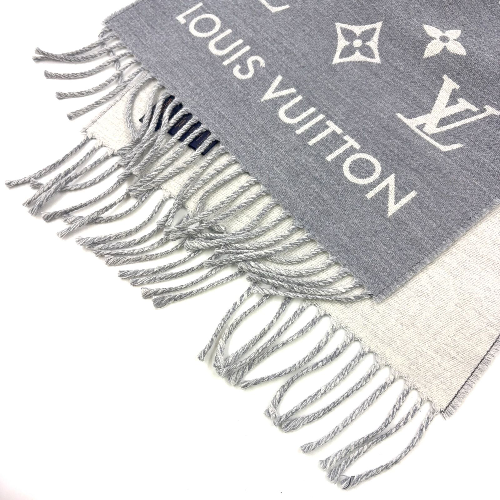 LOUIS VUITTON オール・アバウト・モノグラム ウール グレー×ホワイト