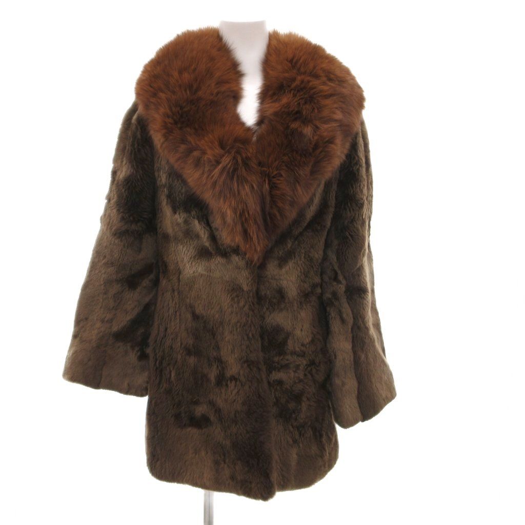 ノーブランド ファーコート ラビット フォックス ジャケット 毛皮