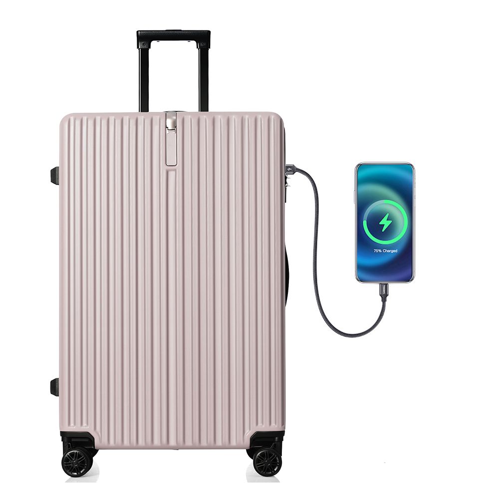 スーツケース キャリーケース Lサイズ USB充電ポート付き ストッパー