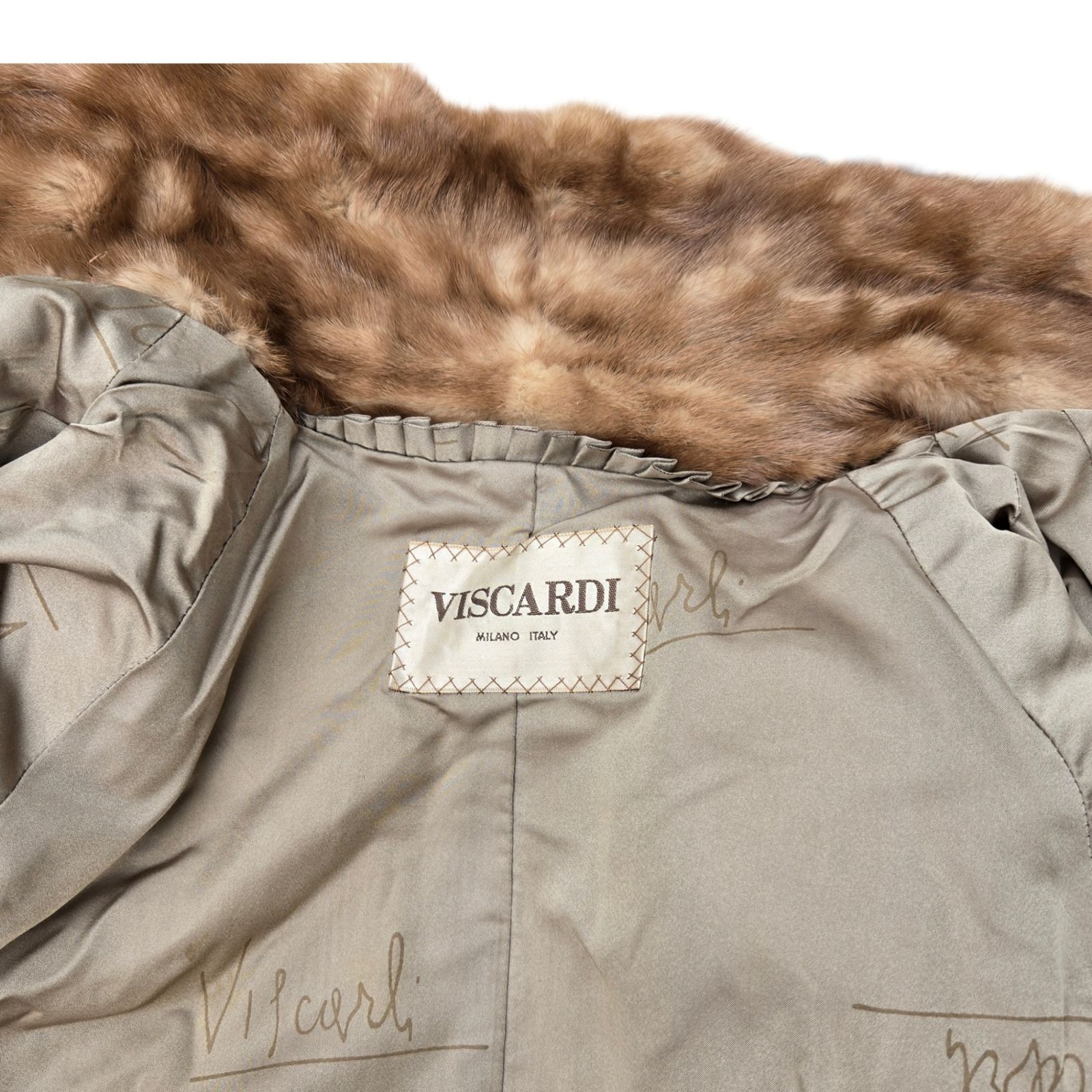 ◇VISCARDI ビスカルディ ミンク 毛皮コート ネーム刺繡入り