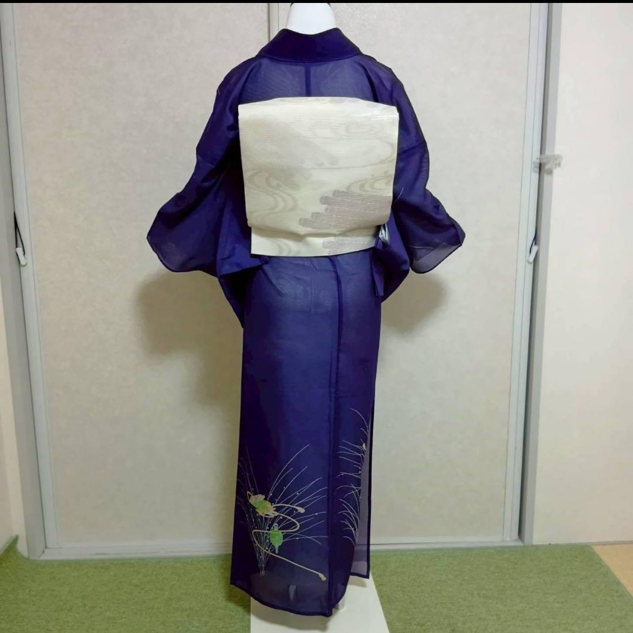 タ-36薄物 化繊 絽 夏着物 訪問着 フルセット 4点 S〜M - メルカリ