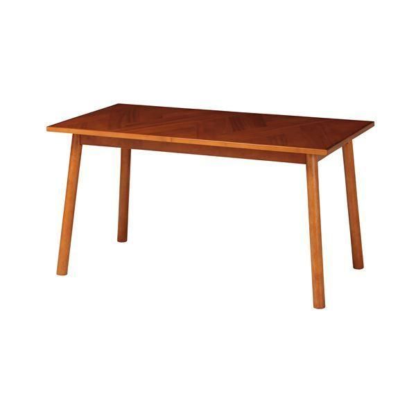 北欧風 ダイニングテーブル/食卓テーブル 〔幅1300×奥行700×高さ680mm〕 木製脚付き 〔リビング ダイニング〕 組立品