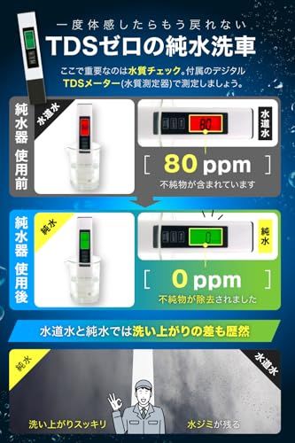 ガラコート 純水器 洗車用 11L FRP耐圧タンク TDSメーター イオン交換