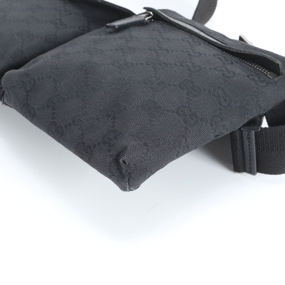 美品 グッチ GGキャンバス 28566 レザー 2WAY ボディバッグ 斜め掛け