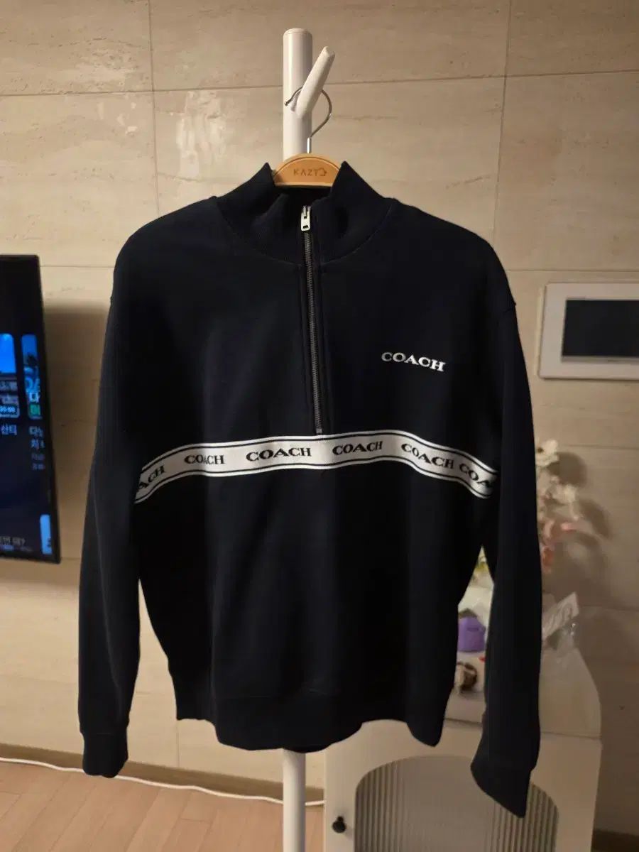 COACH コーチ ハーフジップ パーカー スウェット ロゴ おしゃれ 極美品 