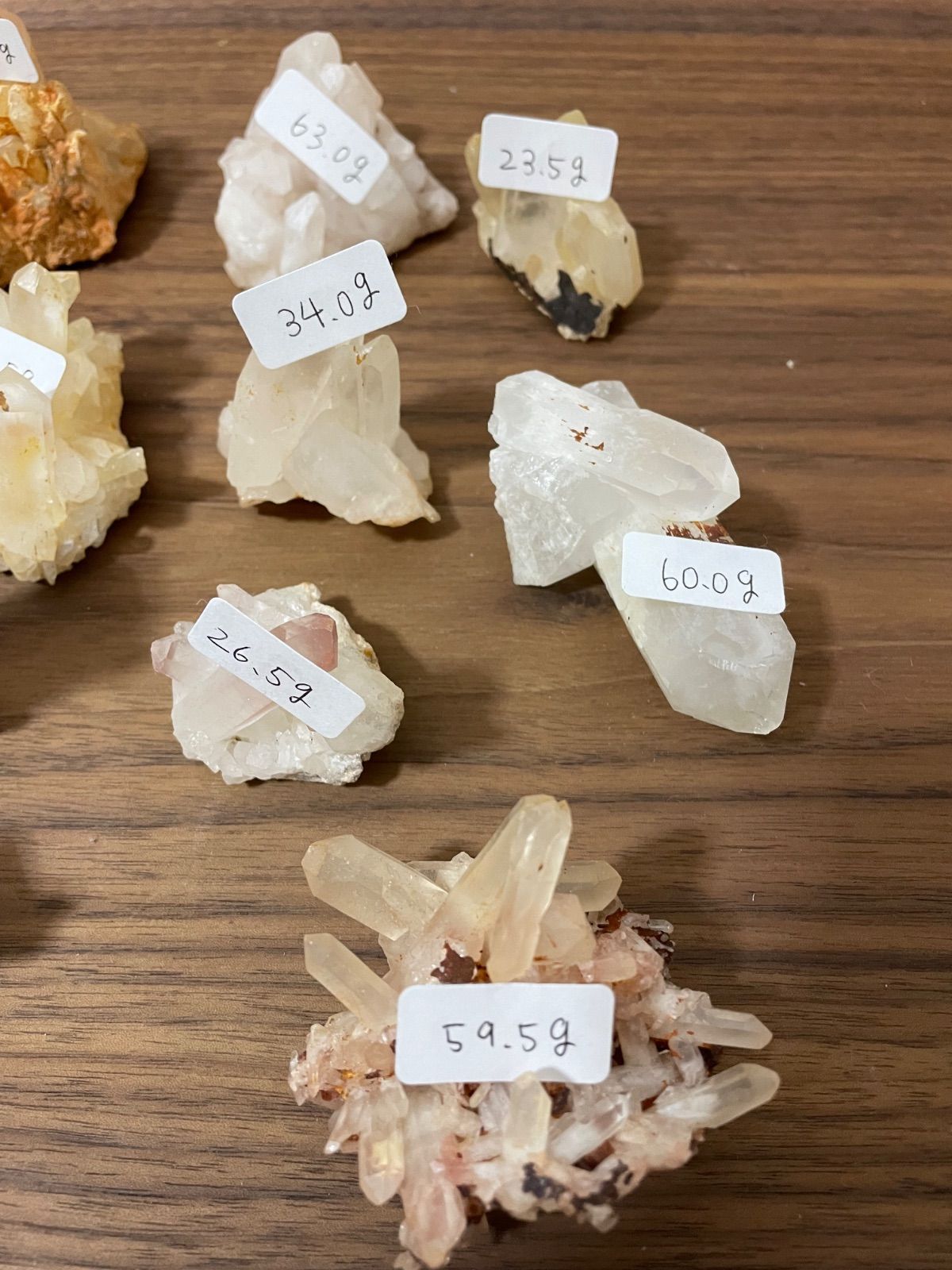 マダガスカル産 水晶クラスター 18個 1.1kg】お得セット