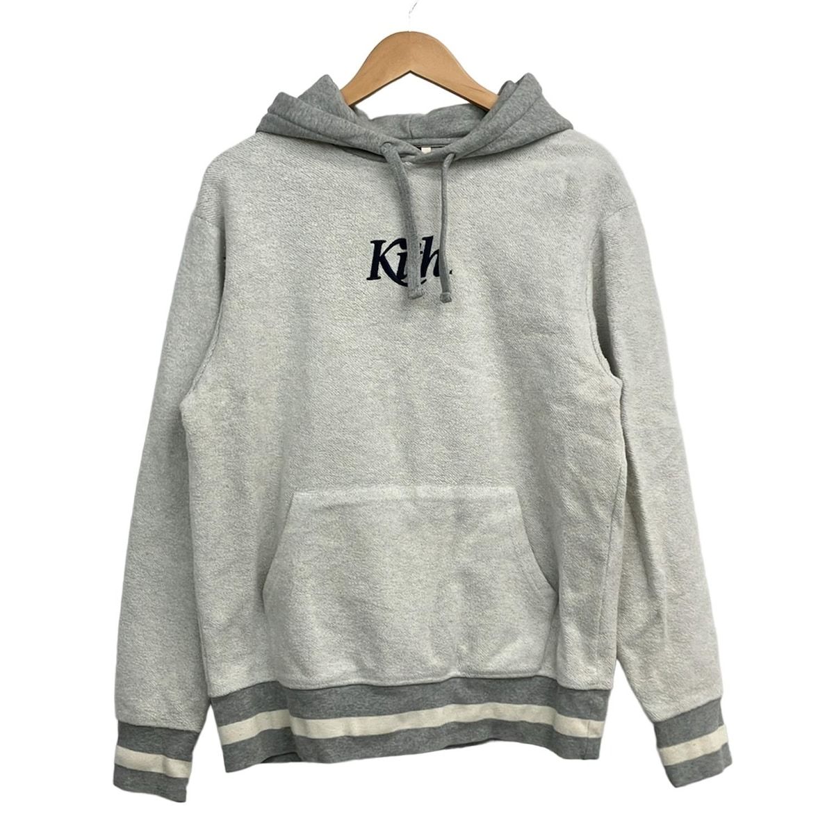 KITH(キス) パーカー サイズXS メンズ - アイボリー×ライトグレー