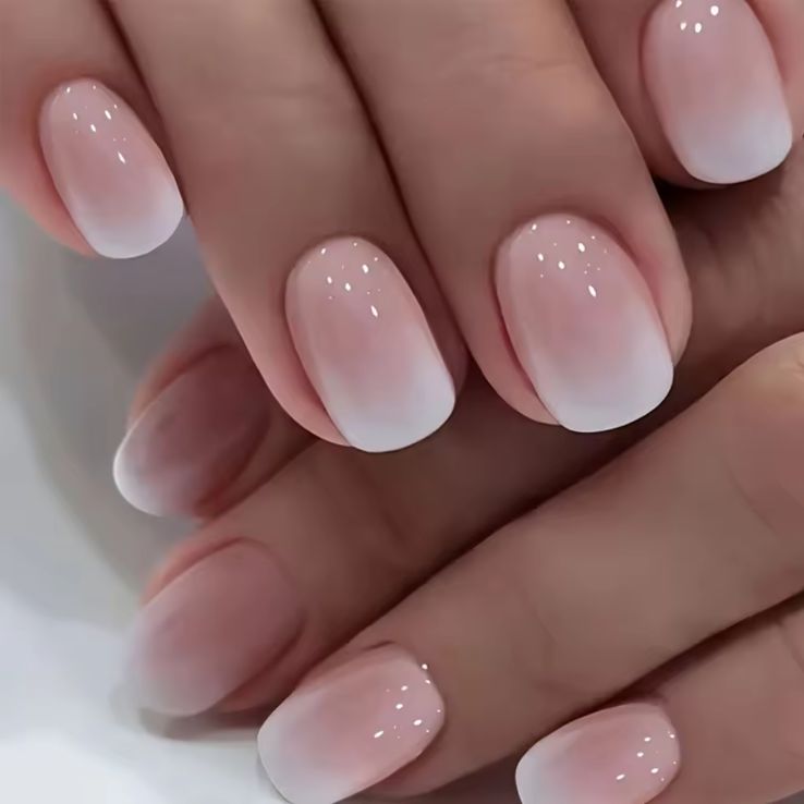 No.459 【24枚セット】ネイルチップ シンプル ピンク グラデーション