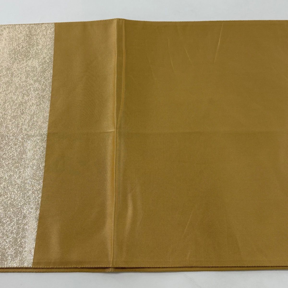 美品】 袋帯 秀品 横山大観 落款 富士山 波 箔 金色 お太鼓柄 正絹