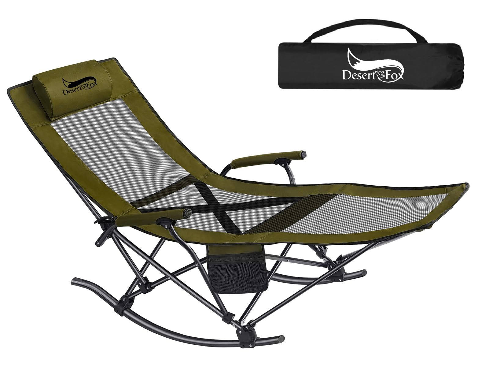 DesertFox リクライニングチェア キャンプコット ロッキングベッド