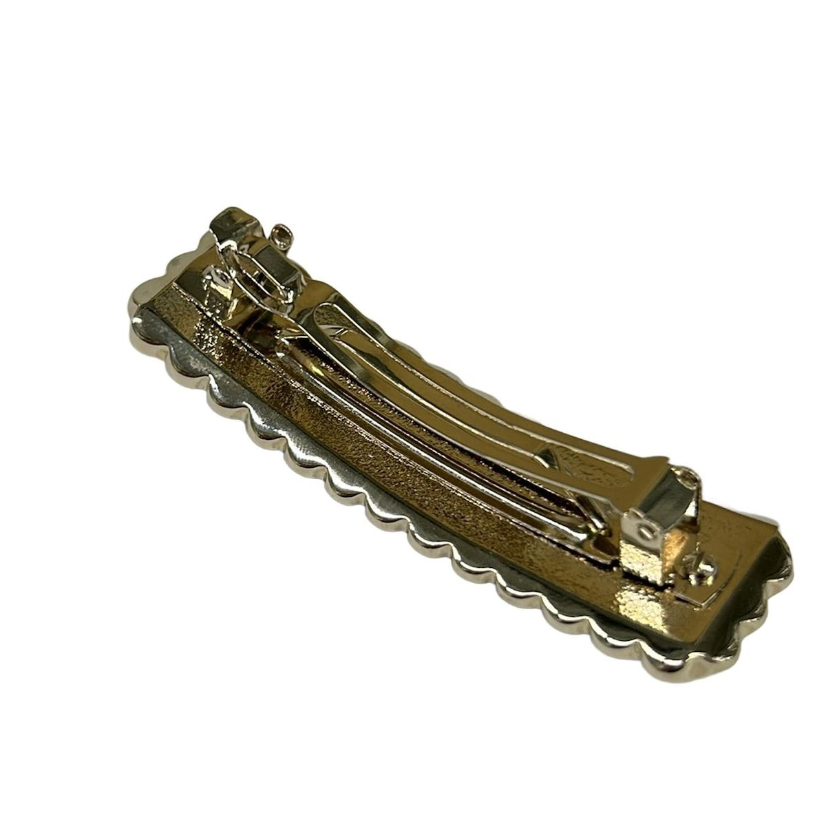 CHANEL(シャネル) バレッタ美品 - シルバー×黒×ゴールド ラメ - メルカリ