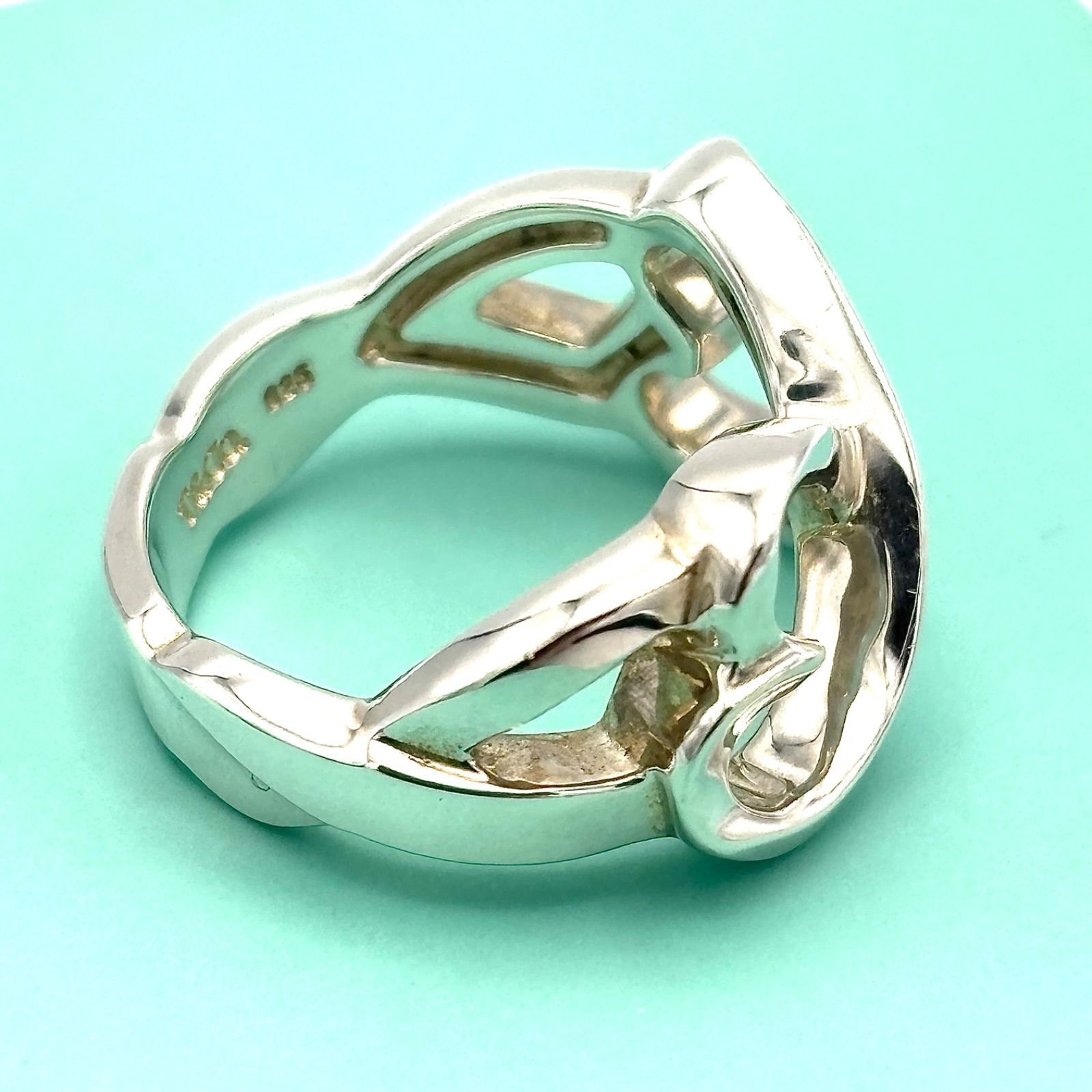 Tiffany&Co. ティファニー ダブルラビングハート リング 8号 シルバー