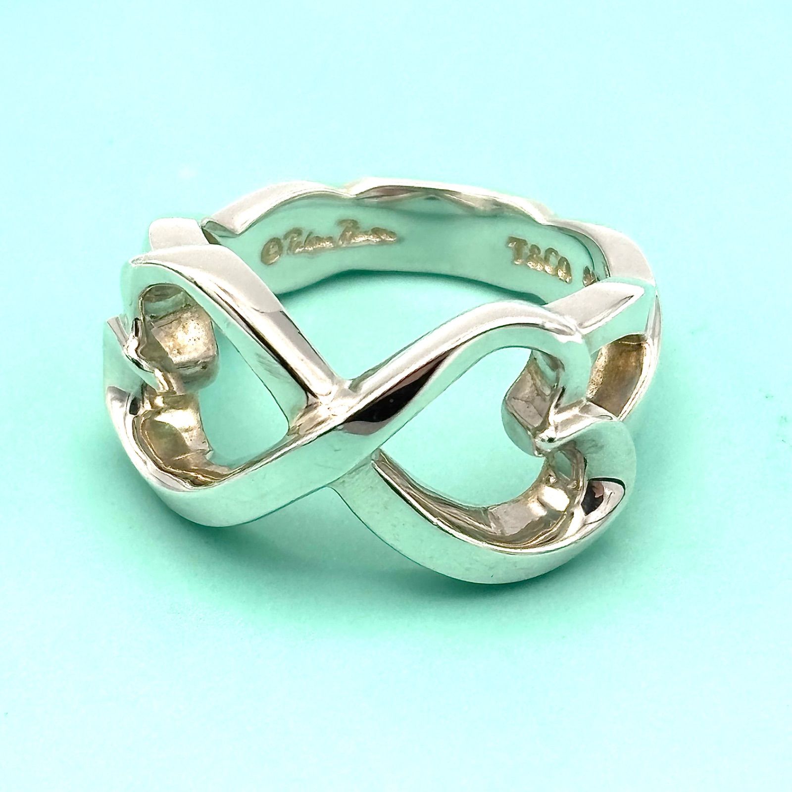 Tiffany&Co. ティファニー ダブルラビングハート リング 8号 シルバー