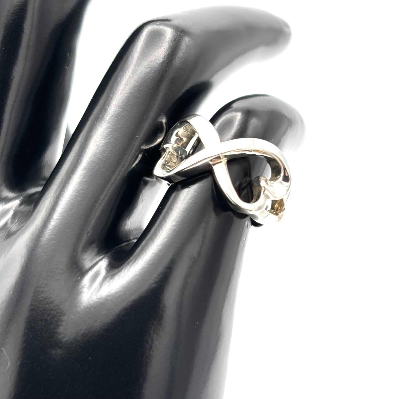 Tiffany&Co. ティファニー ダブルラビングハート リング 8号 シルバー