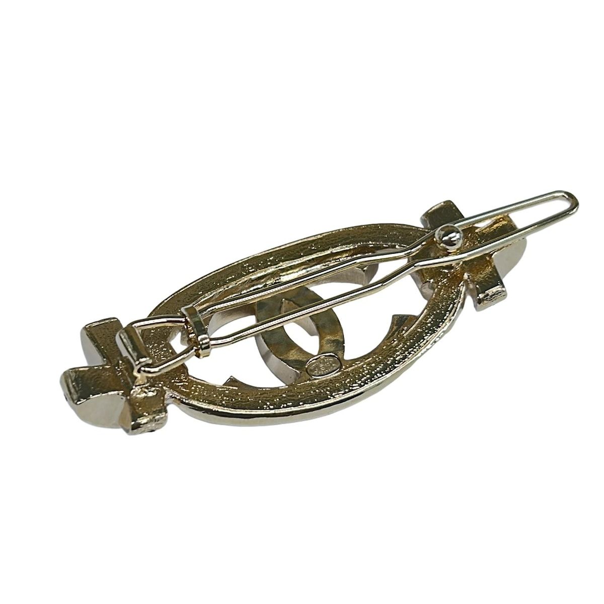 CHANEL(シャネル) バレッタ美品 ココマーク ゴールド×クリア - メルカリ