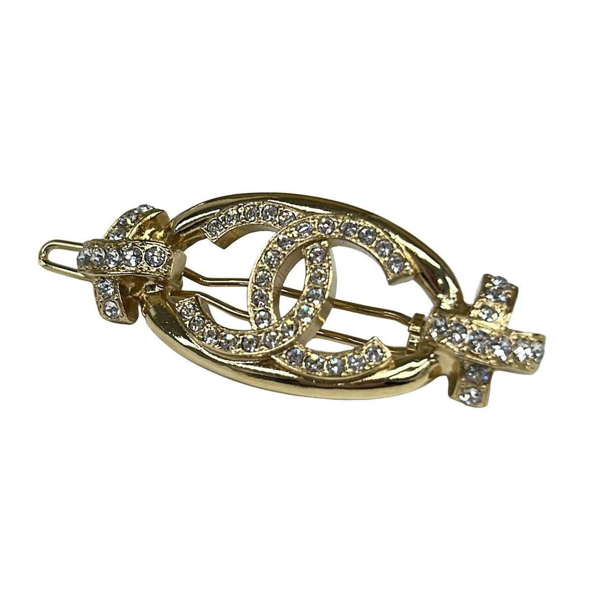 CHANEL(シャネル) バレッタ美品 ココマーク ゴールド×クリア - メルカリ