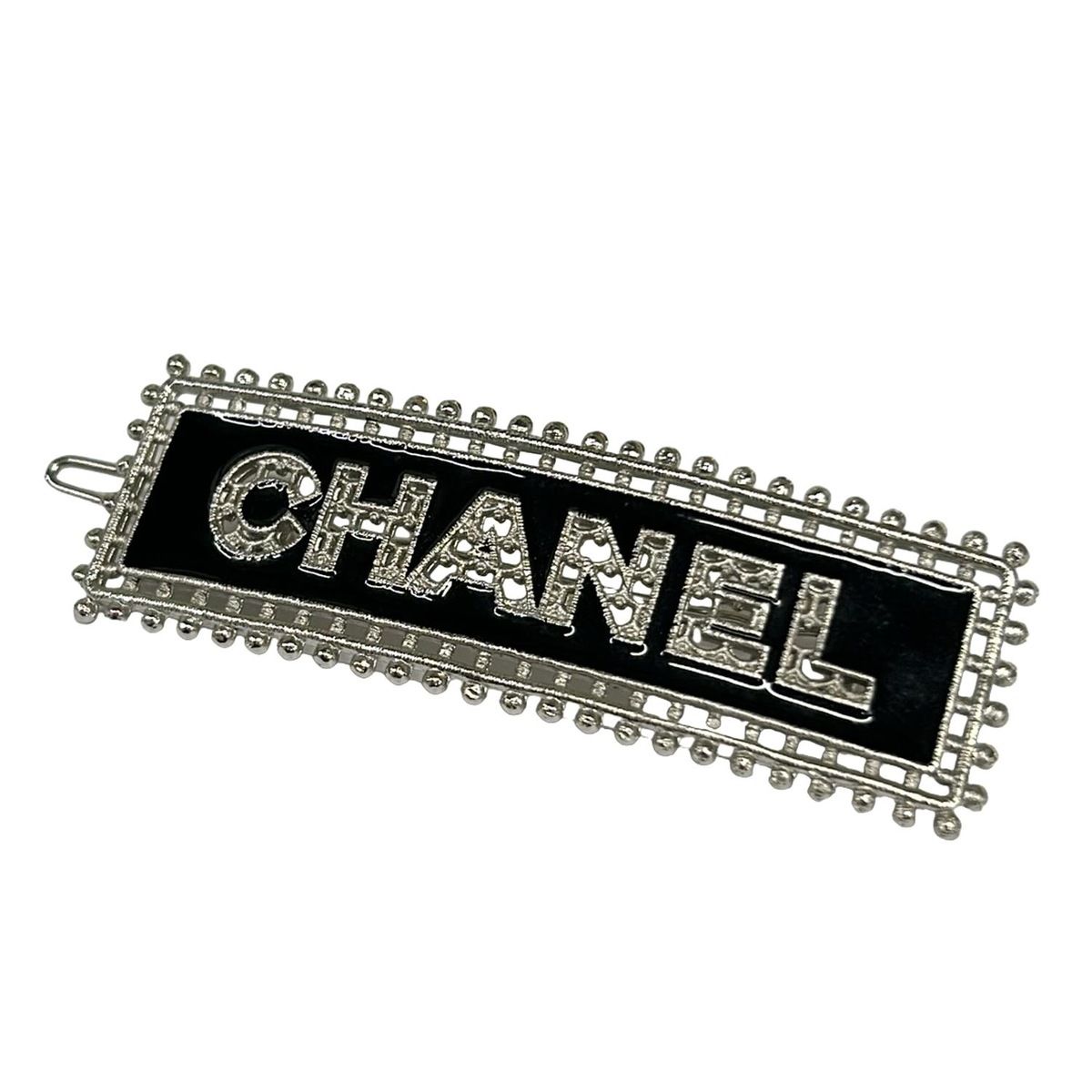 CHANEL(シャネル) バレッタ - シルバー×黒 - メルカリ