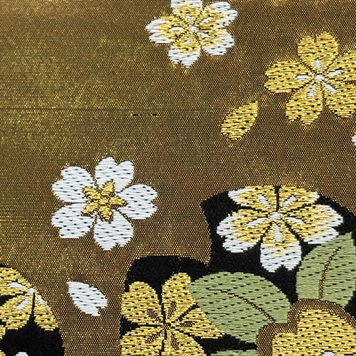袋帯 秀品 宝尽くし 桜 金糸 箔 金色 六通 正絹 【中古】 - メルカリ