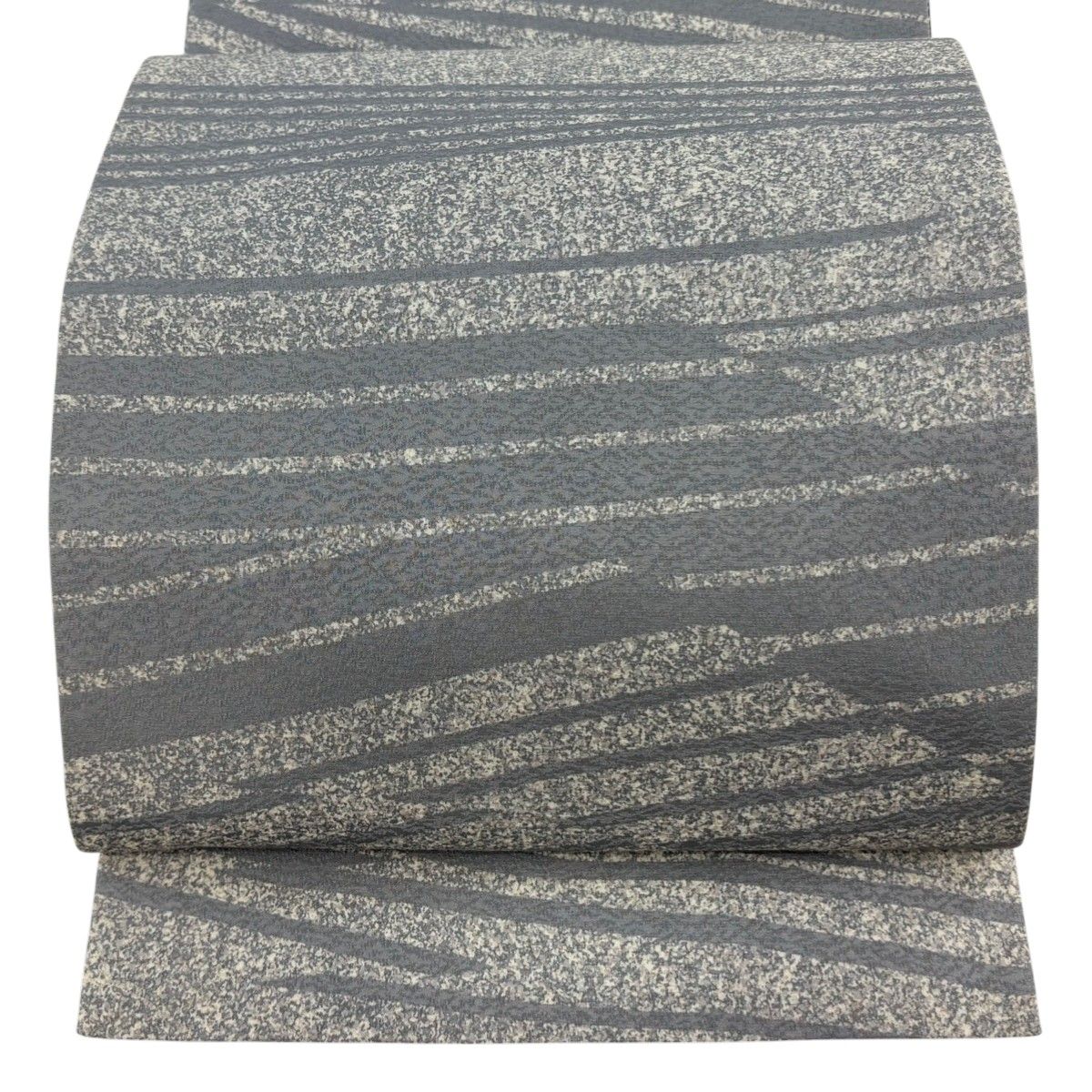 美品】 袋帯 秀品 霞 幾何学模様 銀糸 灰色 全通 正絹 【中古】 - メルカリ