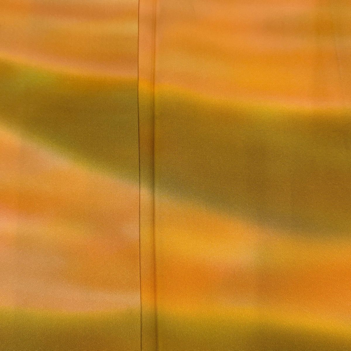 付下げ 身丈156cm 裄丈62cm S 袷 本郷大田子 落款 霞 ぼかし 黄土色