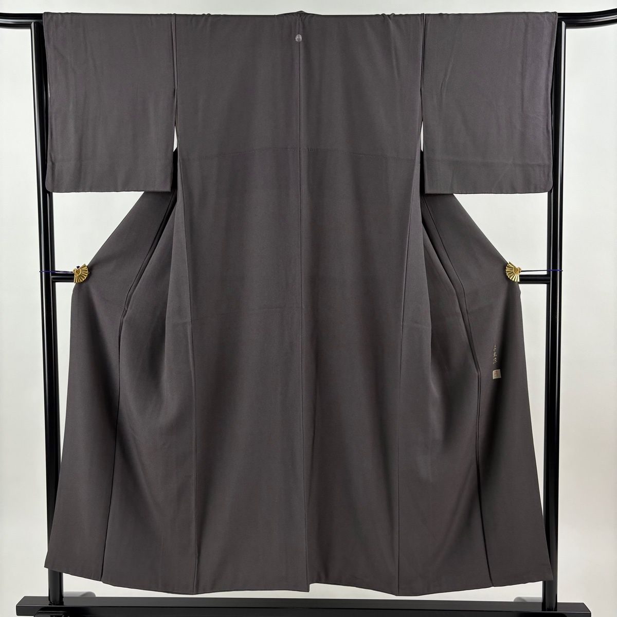 江戸小紋 身丈150cm 裄丈65cm M 袷 草木染 落款 鮫文 墨色 正絹 秀品