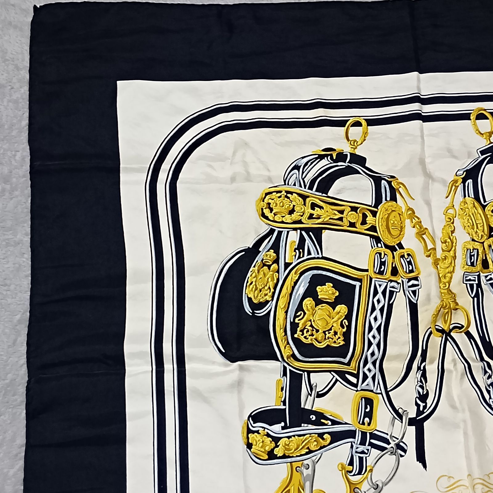 HERMES エルメス カレ90 BRIDES de GALA ブリッド ドゥ ガラ ブラック