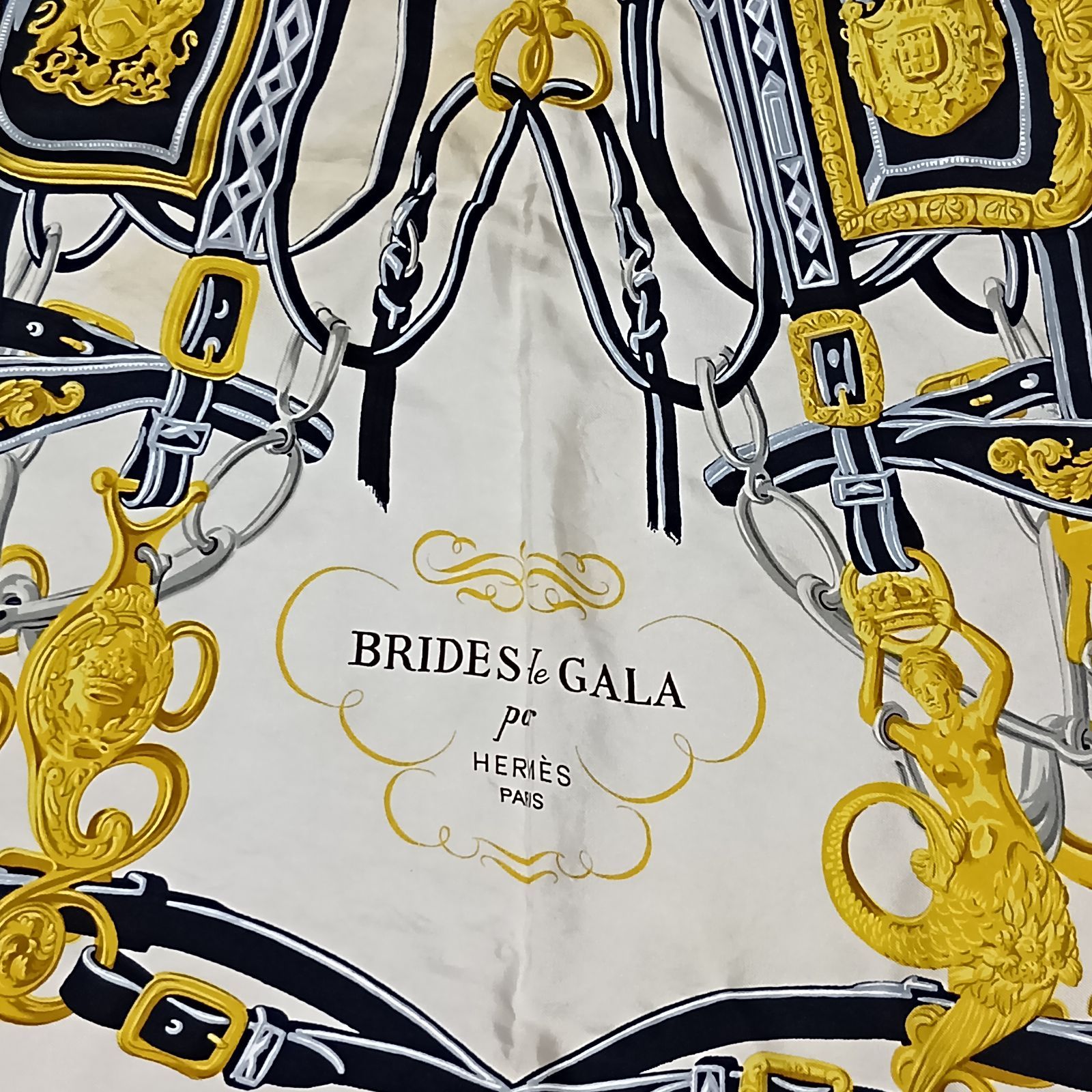 HERMES エルメス カレ90 BRIDES de GALA ブリッド ドゥ ガラ ブラック