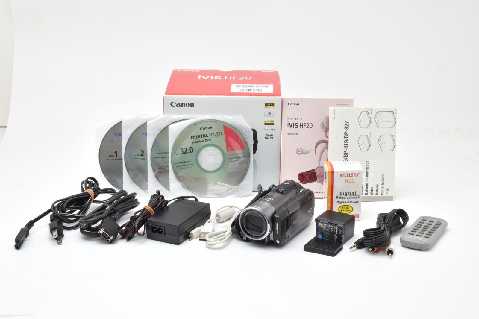 返品保証】☆良品☆ キャノン Canon iVIS HF20 ブラック ビデオカメラ