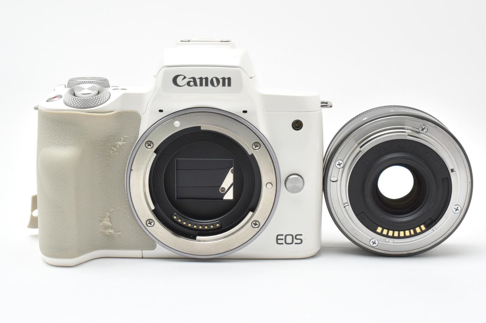 ☆ジャンク☆ キヤノン Canon EOS Kiss M EF-M 22 IS STMホワイト