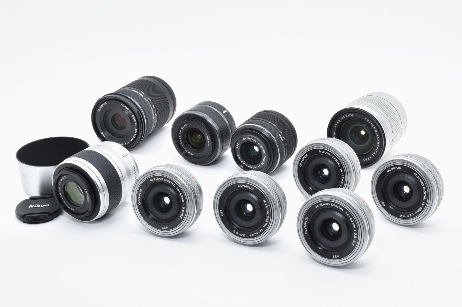 ☆ジャンク☆ ミラーレスレンズ まとめ Olympus 14-42 EZ/40-150 R