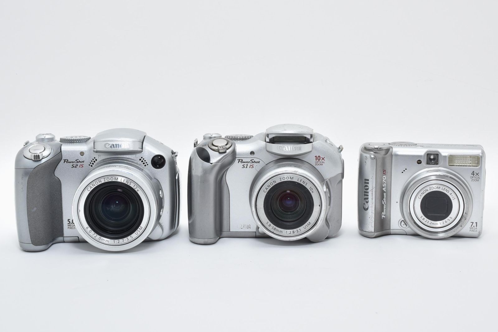 ☆ジャンク☆ Canon キヤノン まとめ PowerShot A570 IS/ S1 IS / S2