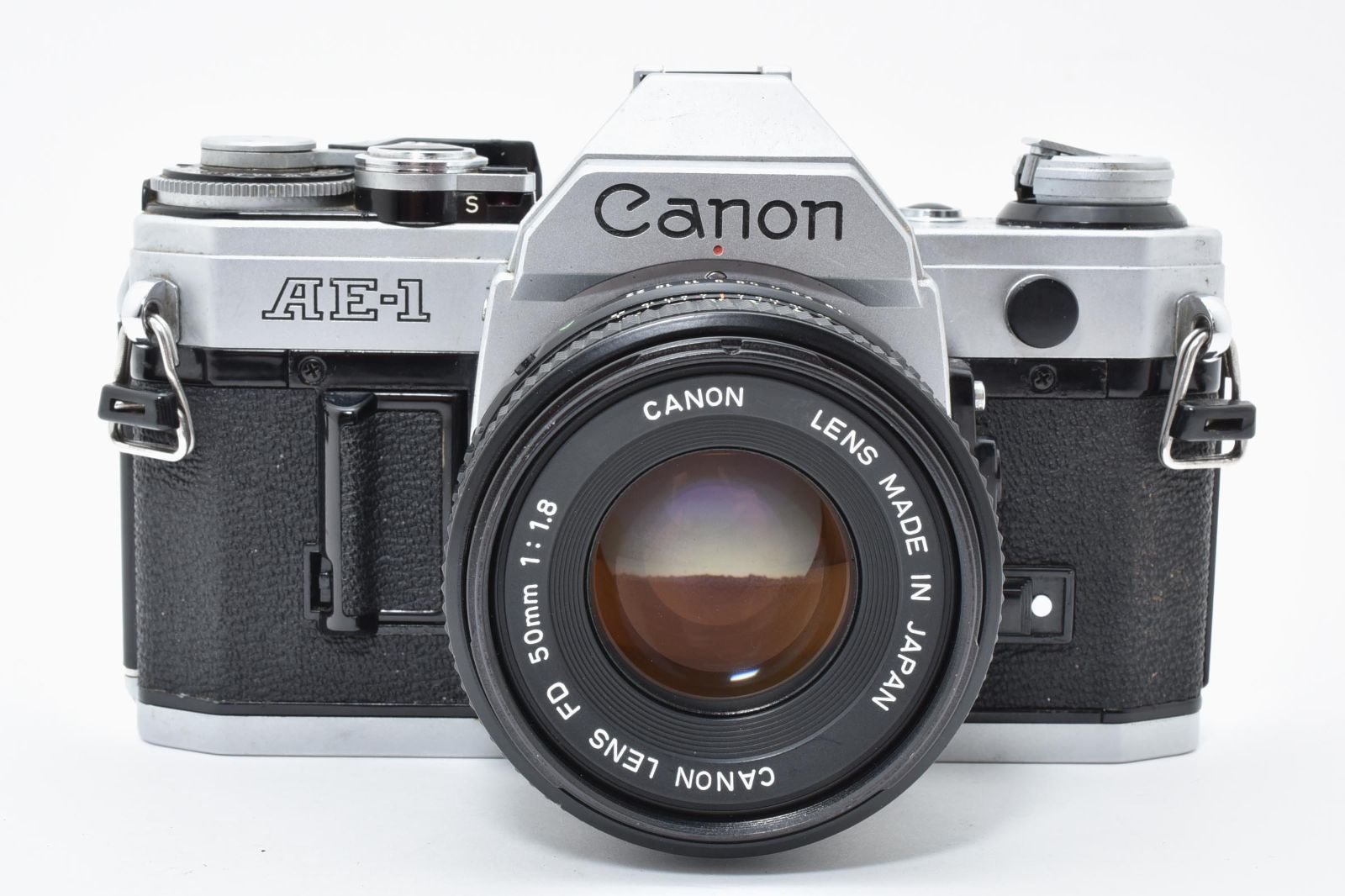返品保証】☆実用品☆ キャノン Canon AE-1 Silver New FD 50mm F1.8