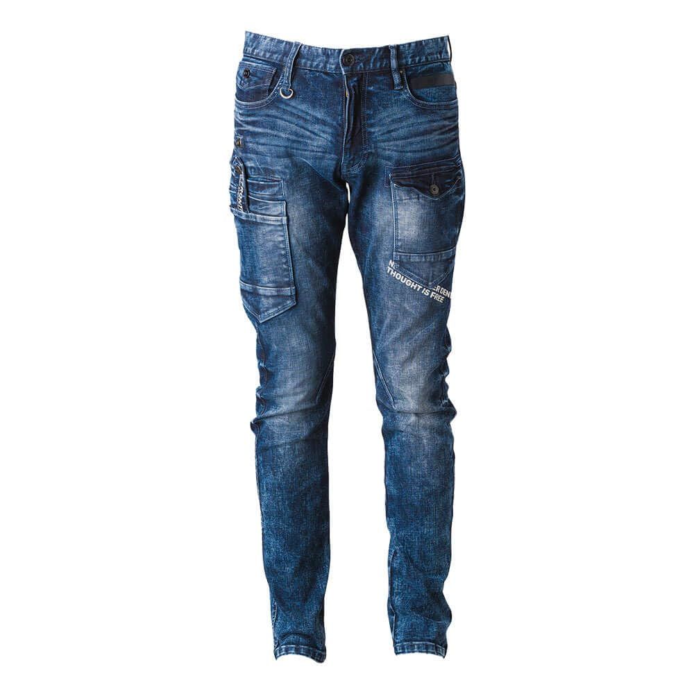 アイズフロンティア] ストレッチ 3D デニム カーゴパンツ 7352 ハイ