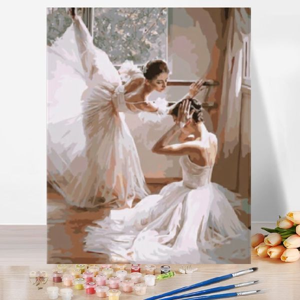 油絵 大人の塗り絵 絵画 塗り絵 数字塗り絵 油絵風 バレリーナ 1 名画