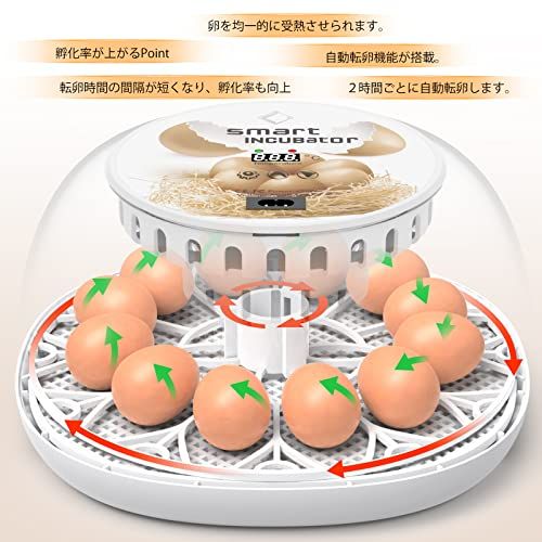 LifeBasis 自動孵卵器 インキュベーター 鳥類専用ふ卵器 自動転卵式