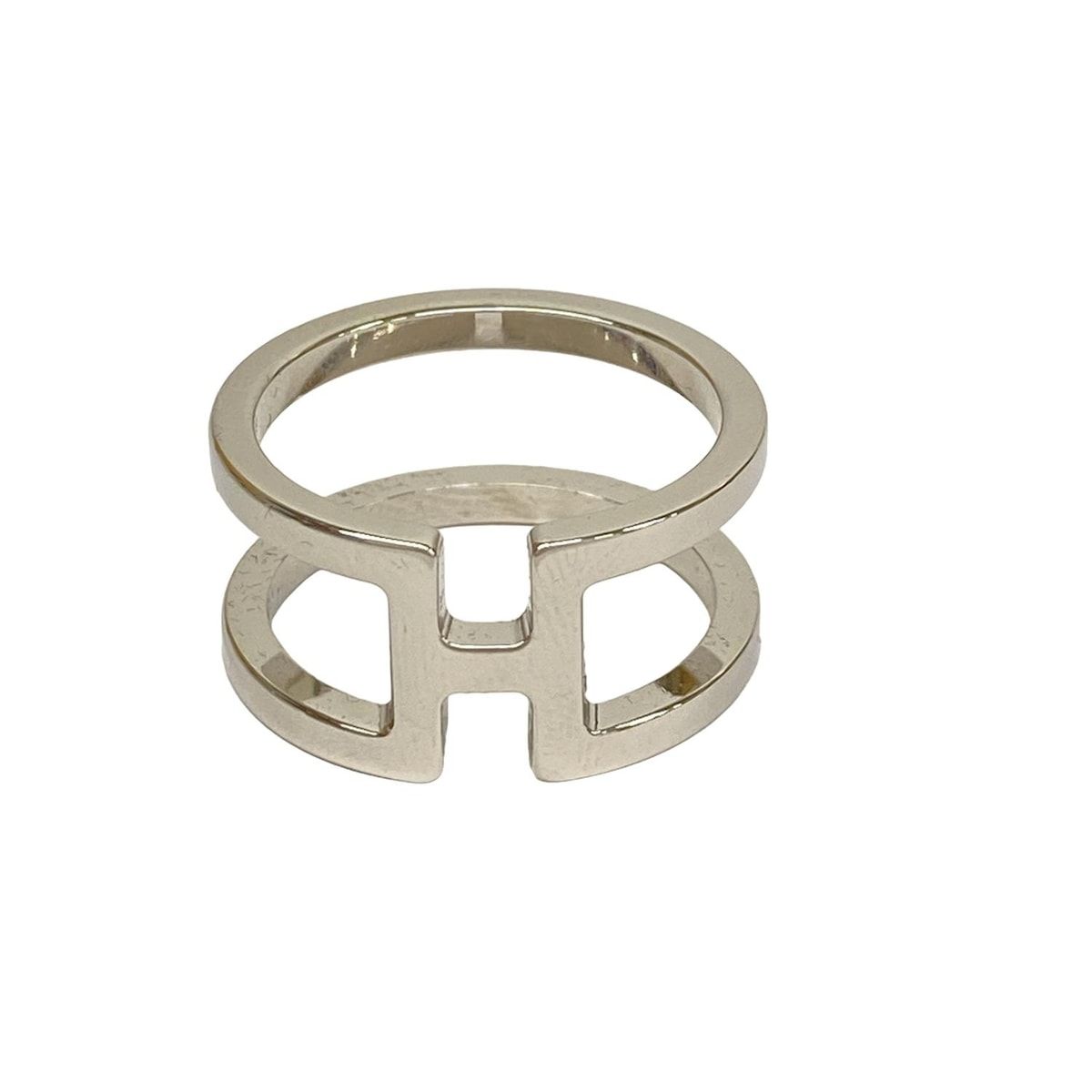 HERMES(エルメス) スカーフリング美品 H・アン・ロン シルバー - メルカリ