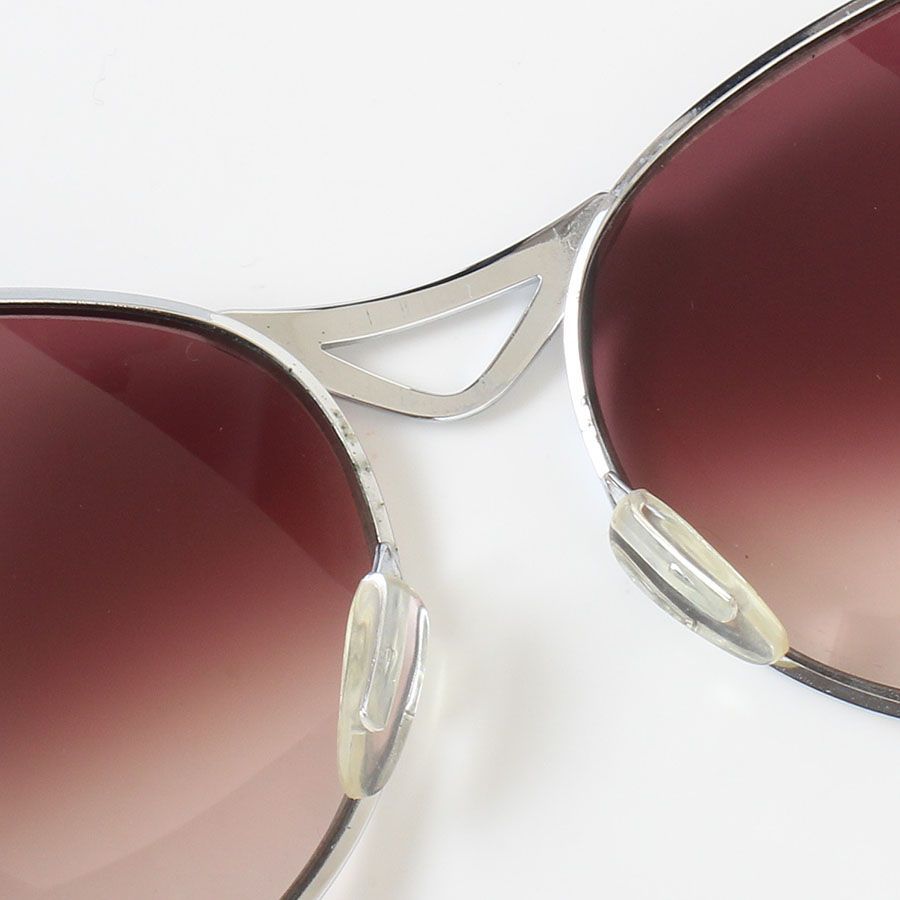 Dior ディオール サングラス ブラウン シルバー レッド ケース クロス