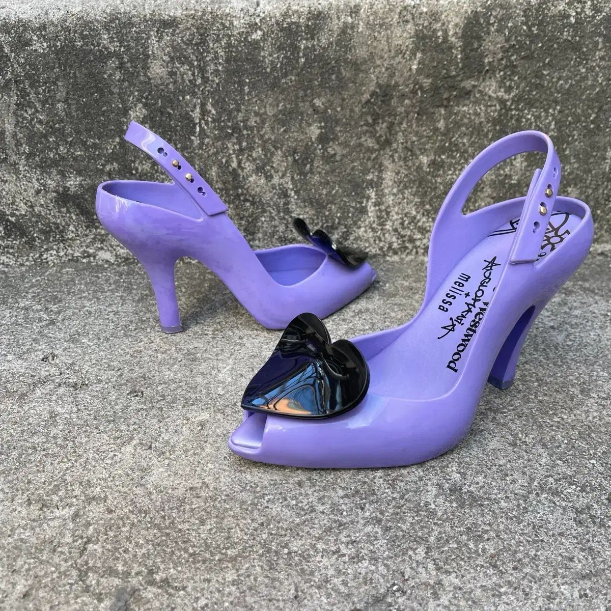 225 Vivienne Westwood x Melissa PURPLE ヒール - メルカリ
