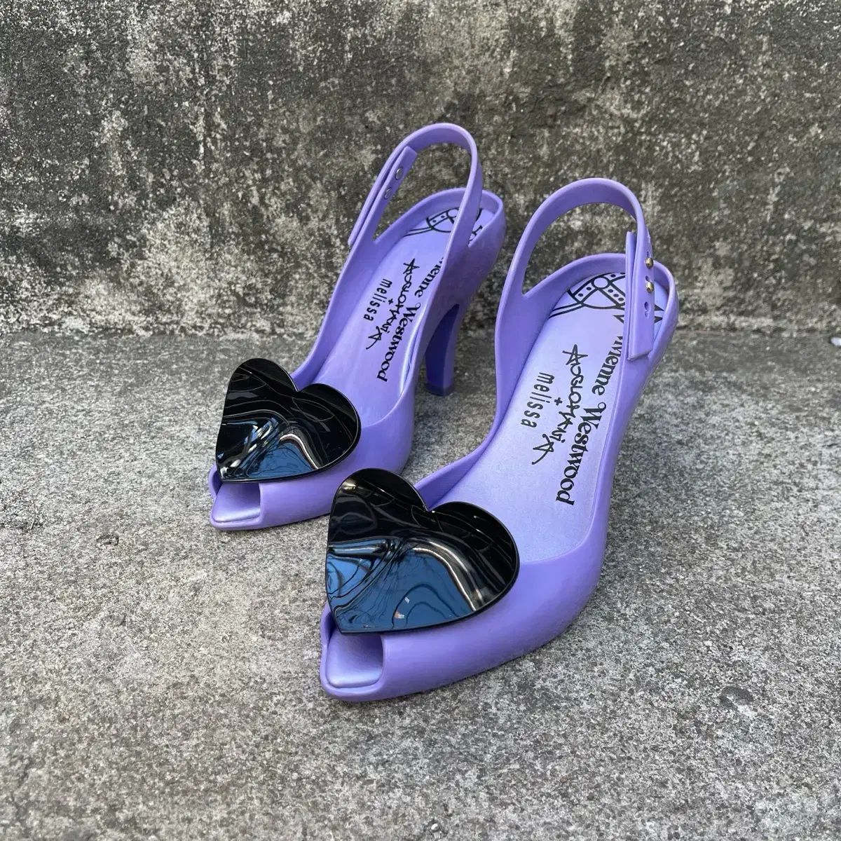 225 Vivienne Westwood x Melissa PURPLE ヒール - メルカリ