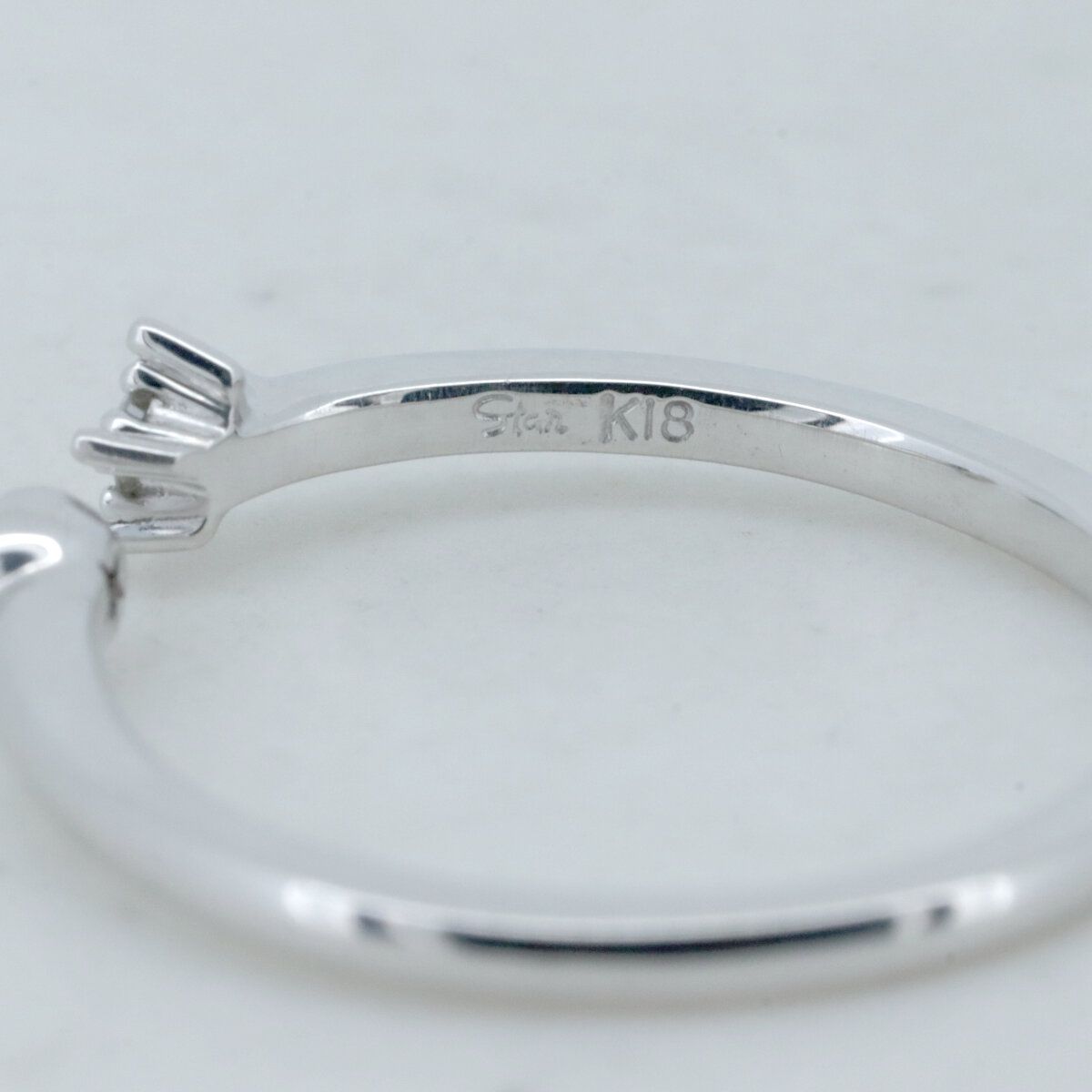 スタージュエリー ダイヤモンド リング 指輪 11号 0.05ct 月と星 