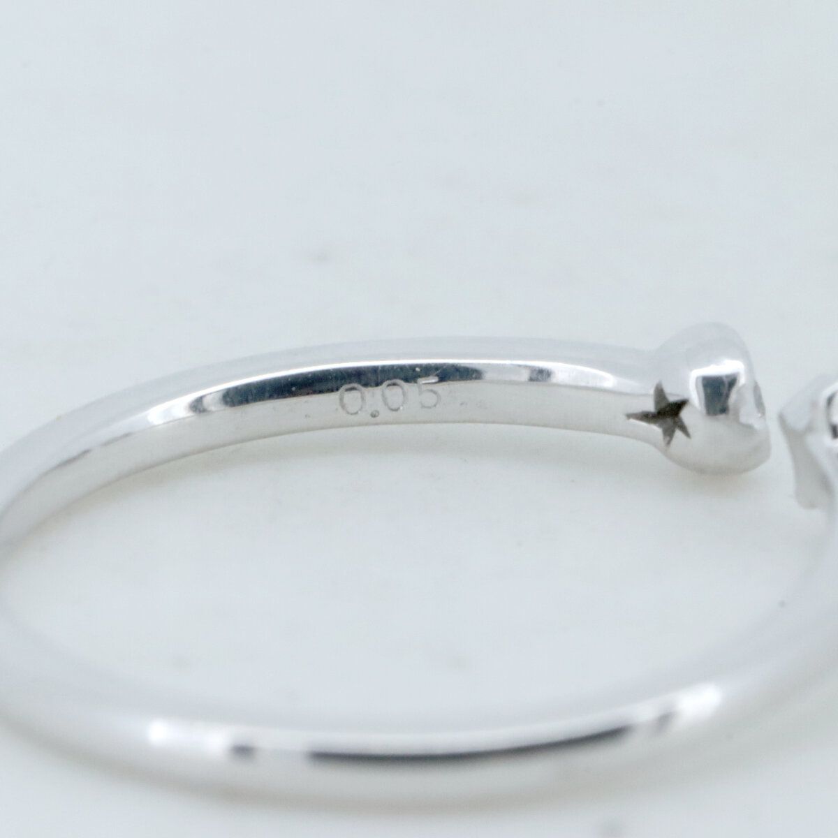 スタージュエリー ダイヤモンド リング 指輪 11号 0.05ct 月と星