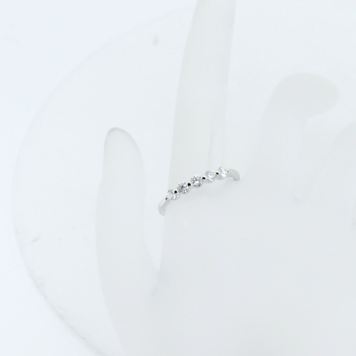 GSTV ハーフエタニティ ダイヤモンド リング 指輪 0.40ct 15号 Pt950