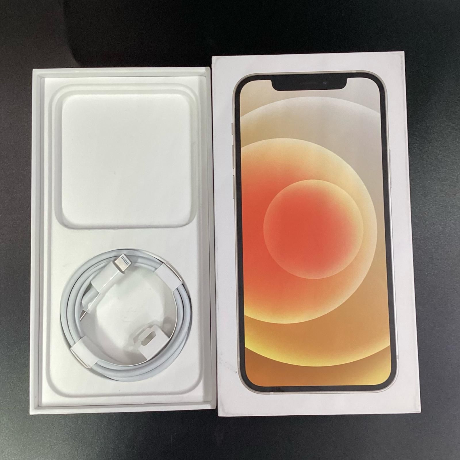 iPhone 12 64GB ホワイト docomo SIMフリー 白ロム 91%【難有】【最速