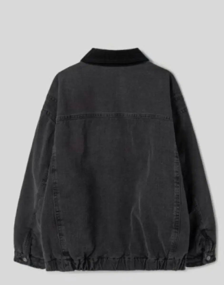 ブラック デニム コーデュロイ カラ ダウンジャケット/8seconds エイト