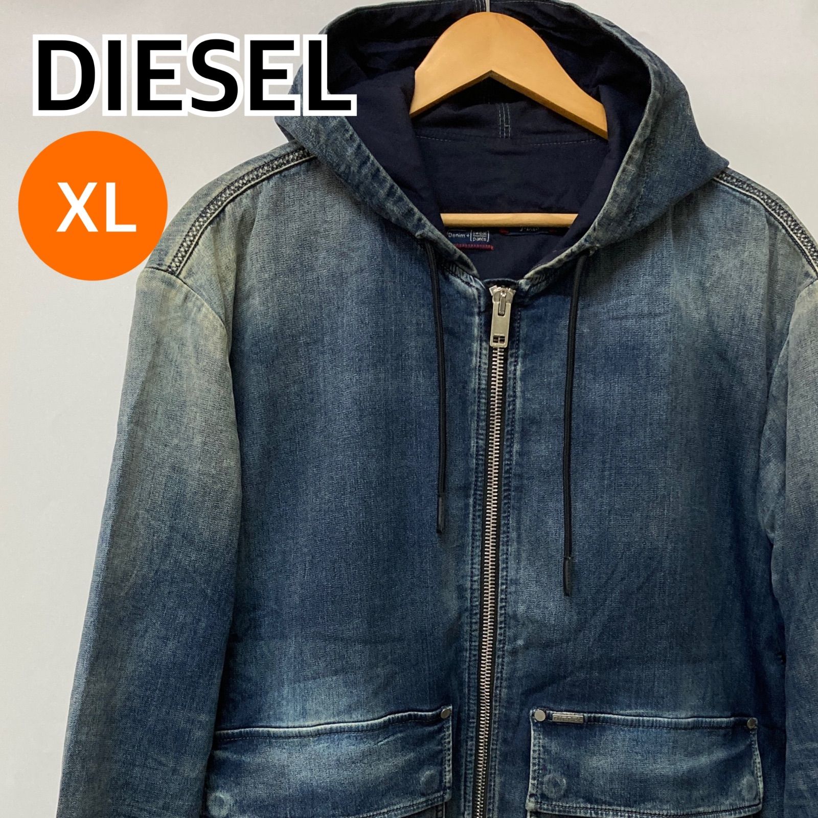 DIESEL ディーゼル トップス 長袖 デニム パーカー J-DAN ネイビー