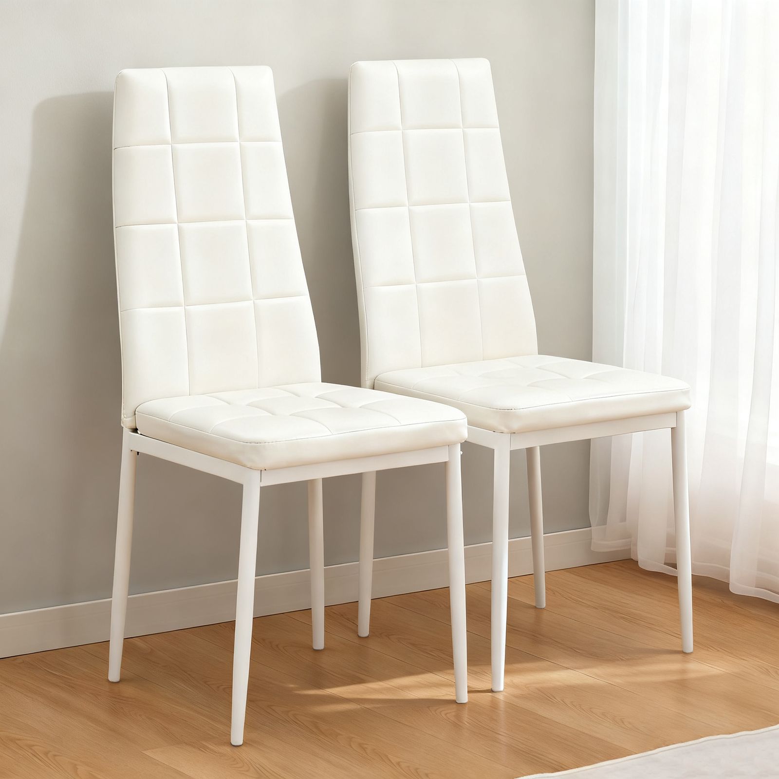 数量限定セール」 PUレザーダイニングチェア ハイバック ボックス