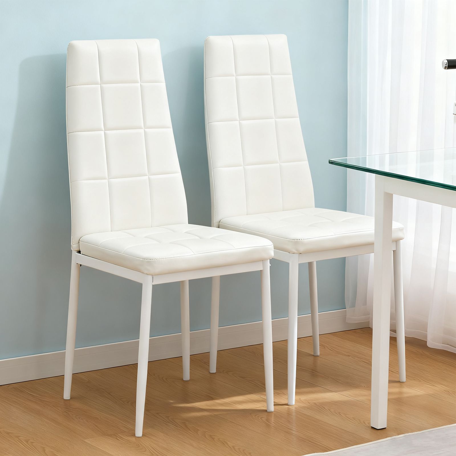 数量限定セール」 PUレザーダイニングチェア ハイバック ボックス