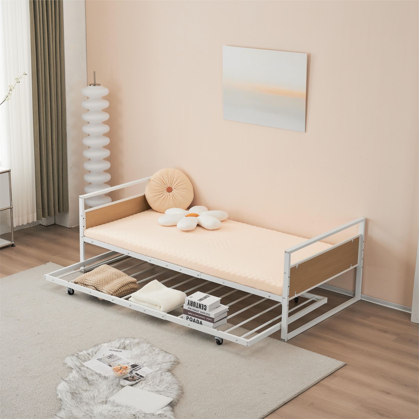 新品】 ホワイト 親子ベッド 二段ベッド 多段ベッド シングル 北欧風