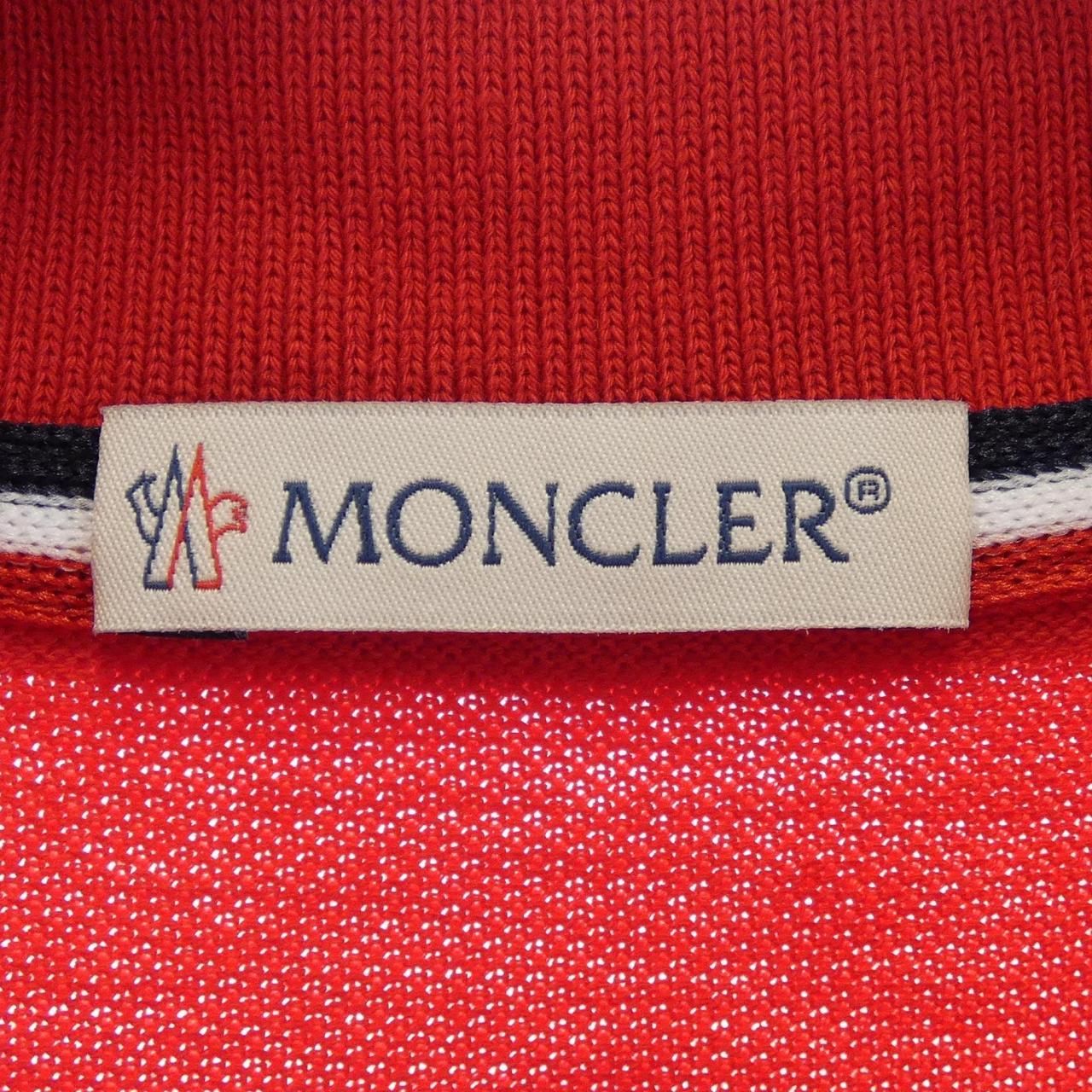 MONCLER 長袖ポロシャツ ネイビー ストライプ襟『週末二日間限定セール』 MONCLER 長袖ポロシャツ ネイビー ストライプ襟『週末二日間限定セール