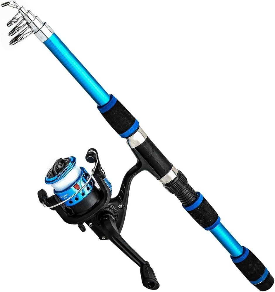 送料無料】釣りセット 初心者 釣り道具 伸縮式釣竿2本＋スピニング